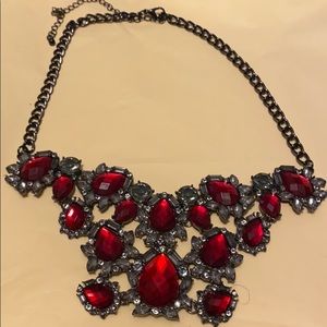 torrid Jewelry - Pewter color red rhinestones adjustable necklace torrid Jewelry - Pewter color red rhinestones adjustable necklace